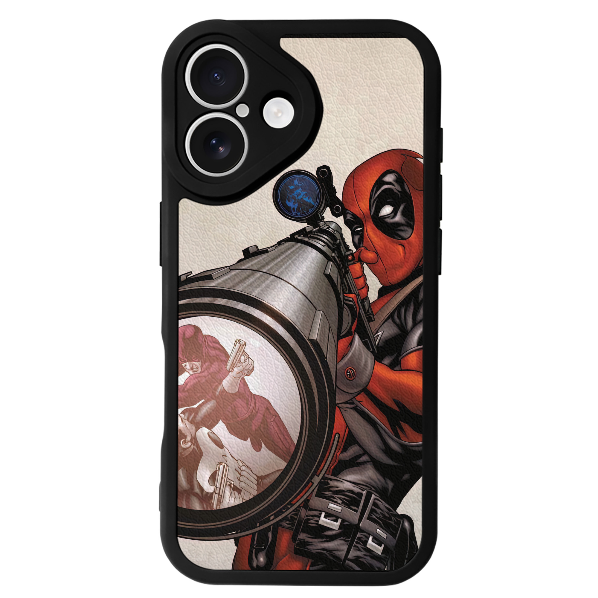 （画像用） Deadpool デッドプール 【iPhone 16シリーズ対応】シリコンスマホケース（レザー調） 材質：シリコン